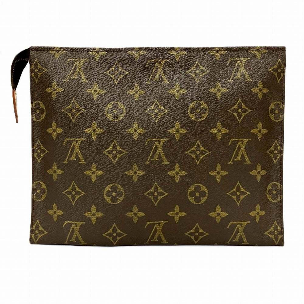 LOUIS VUITTON Brown Monogram Canvas Pochette Clutch Bag - Picture 2 of 9